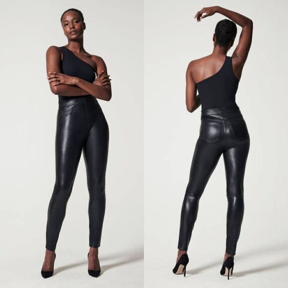 Spanx Leather-Like Ankle Skinny Pant M $128 - Picture 1 of 10